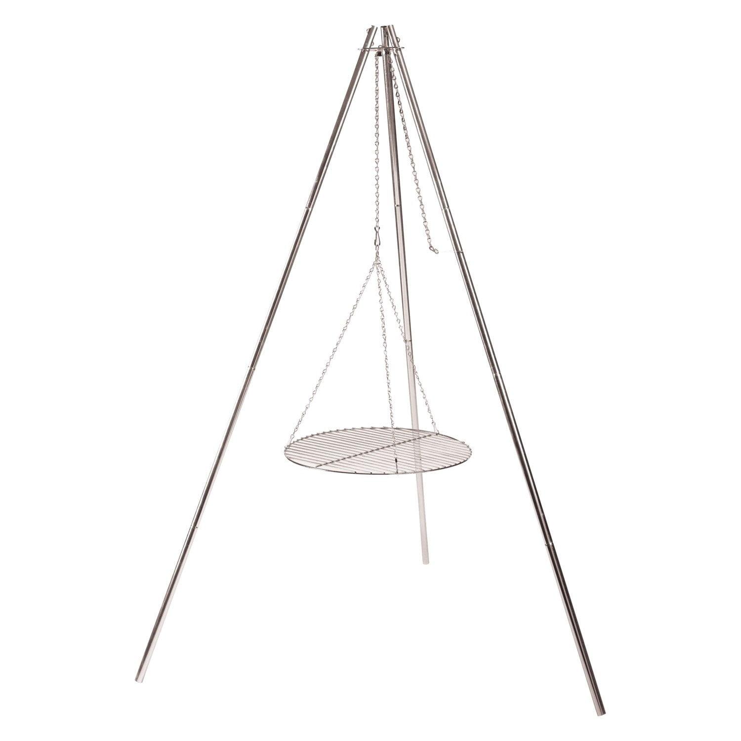 Coleman Tripod over Fire Camping Grill and Lantern Hanger