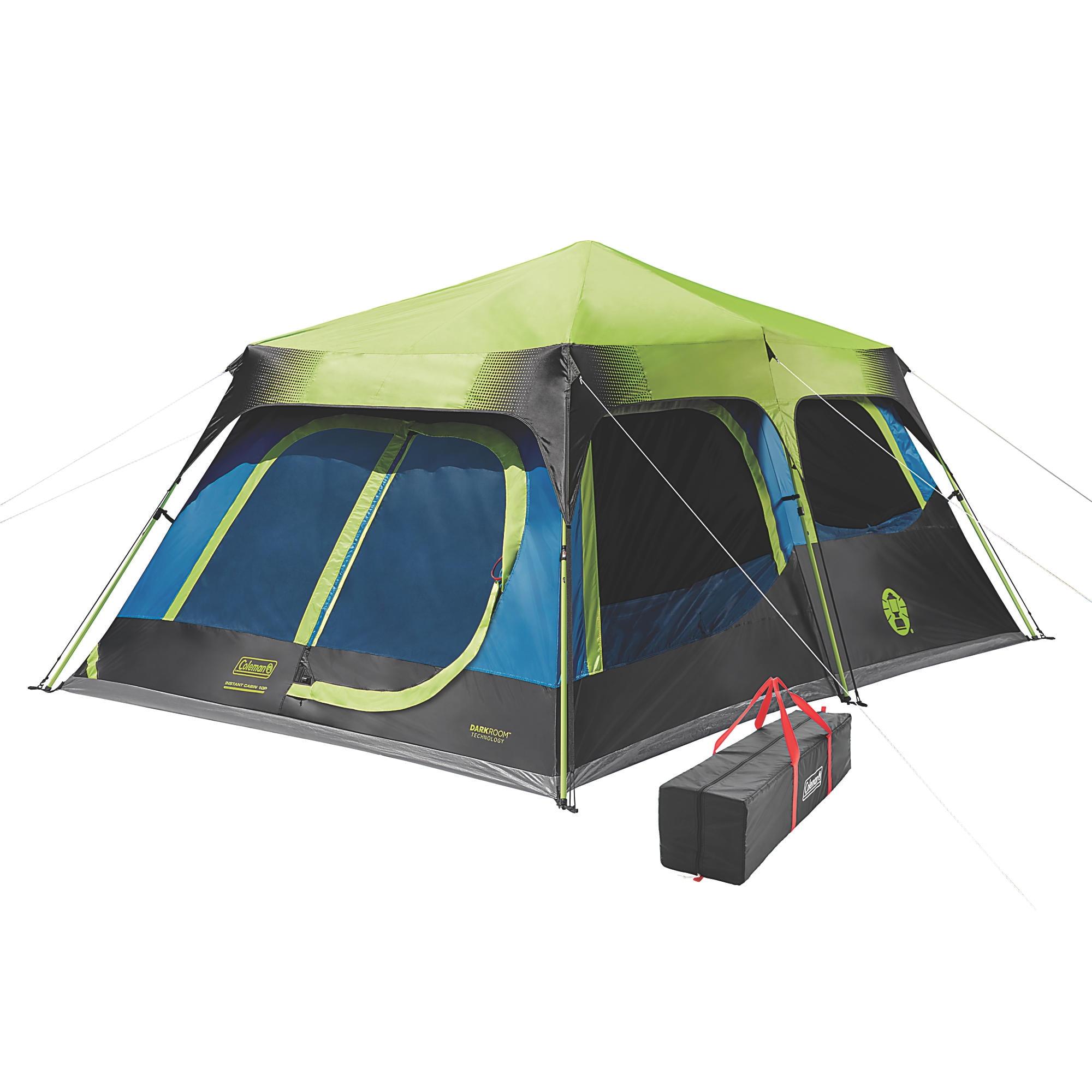 Coleman 10-Person Green and Black Four Season Cabin Tent with Carry Bag