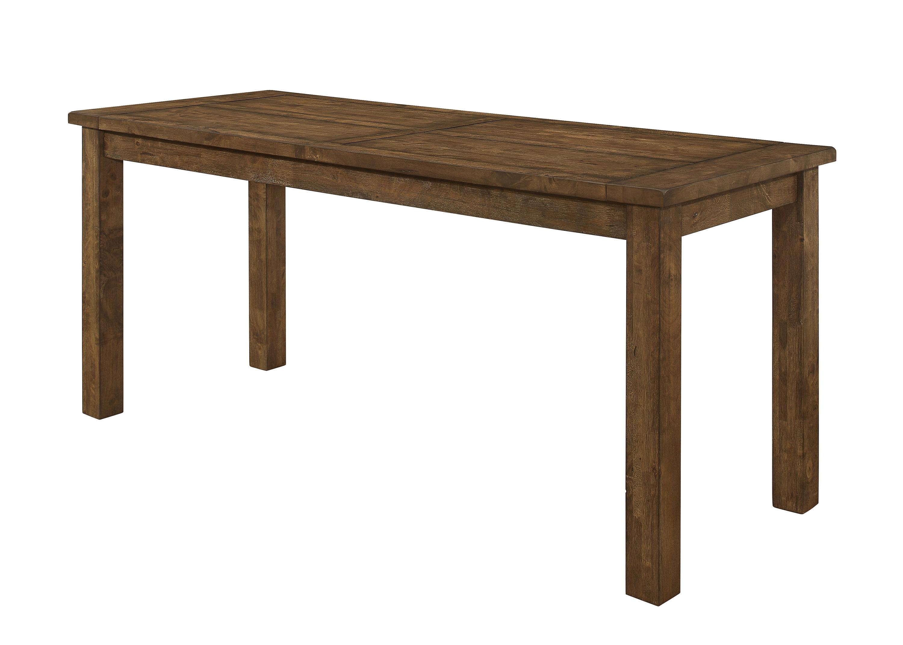 Rustic Golden Brown Reclaimed Wood Counter Height Dining Table