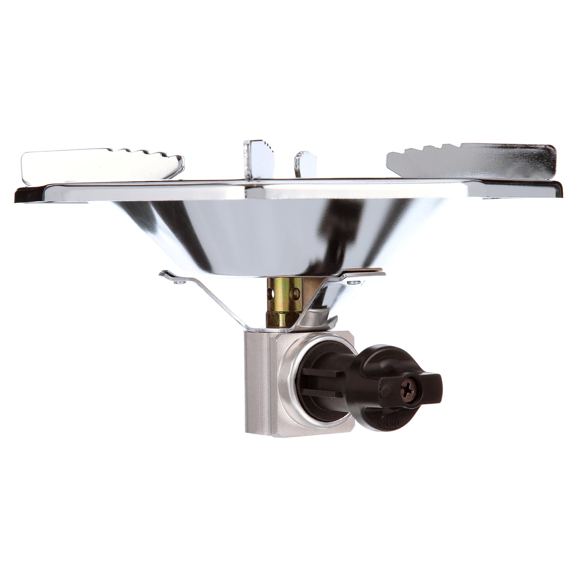 Silver Single Burner Propane Camp Stove with Adjustable Heat