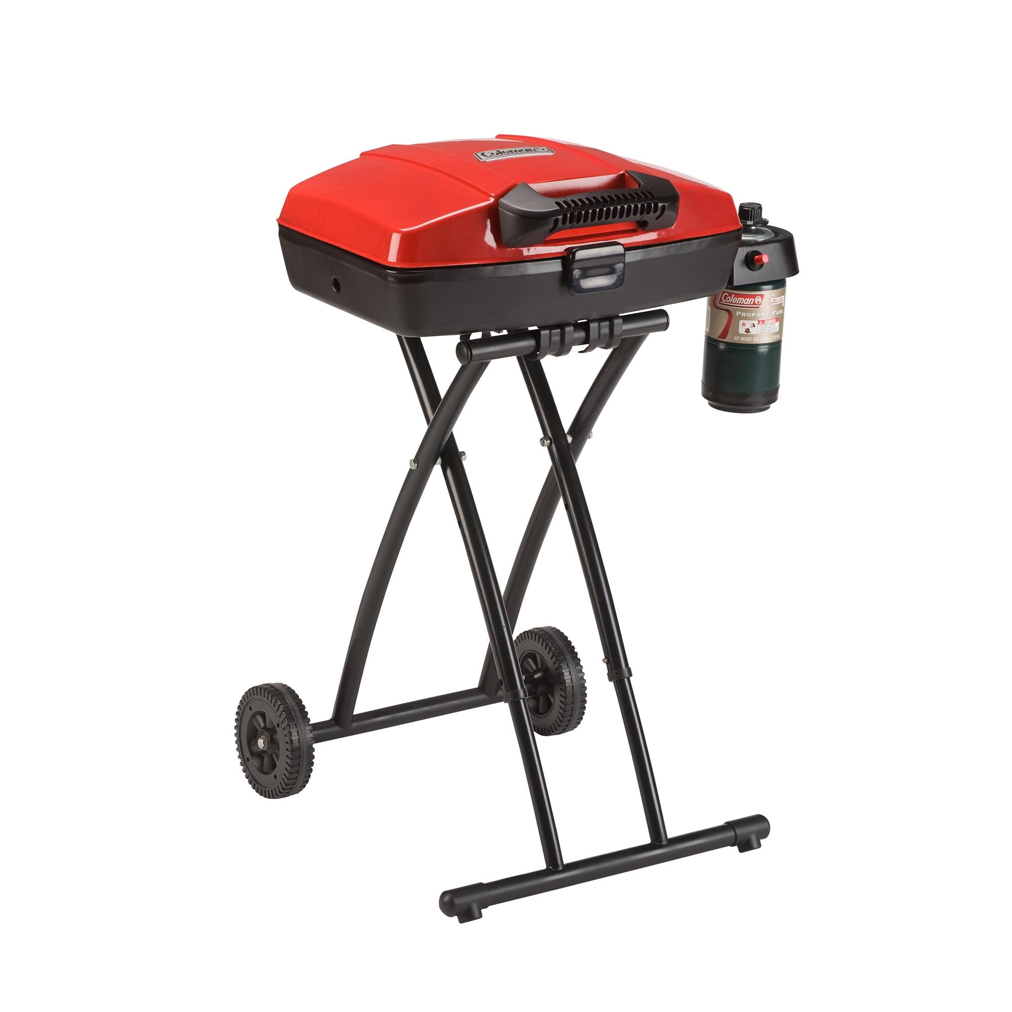 Coleman Red Portable Propane Grill with Wheels