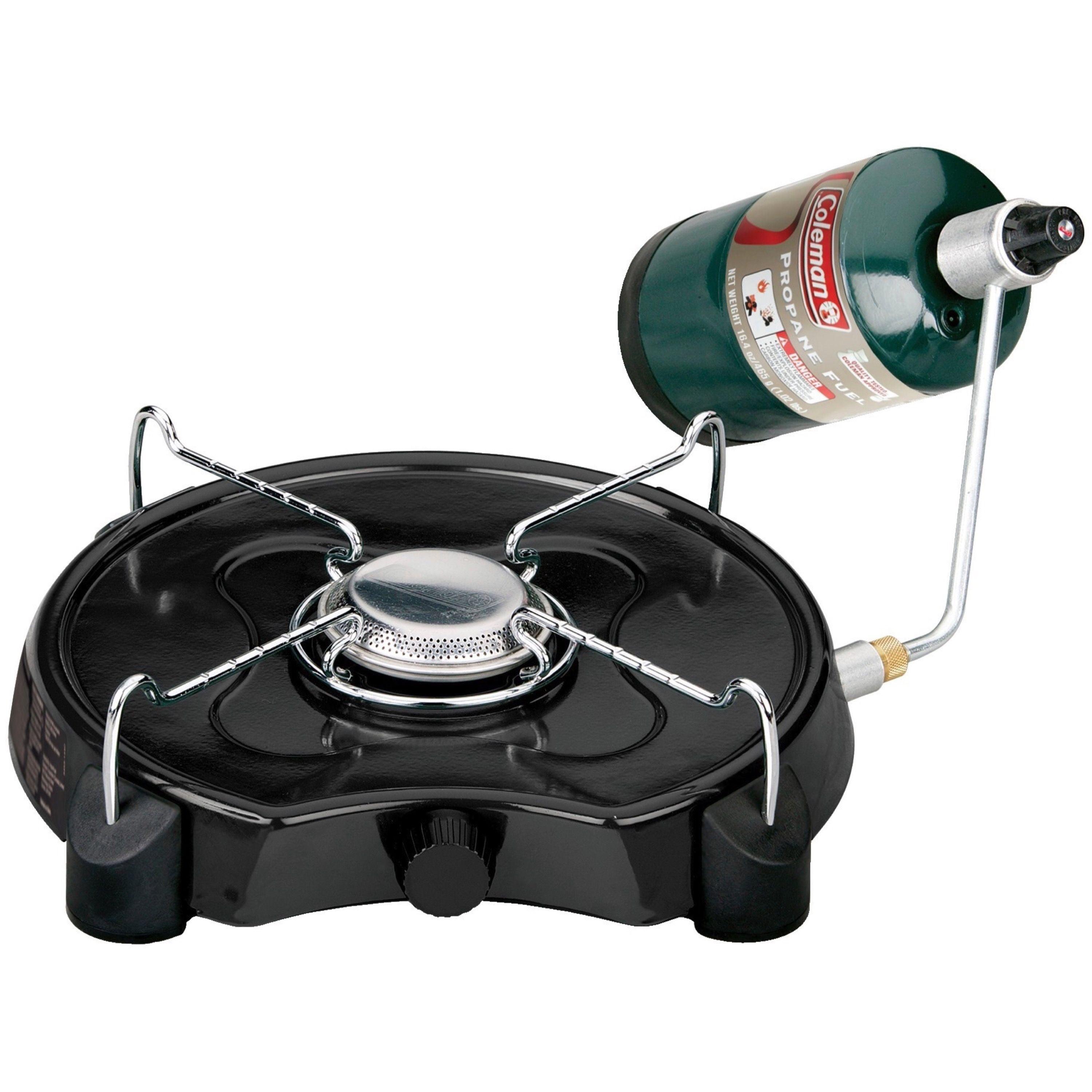 Black Compact Single Burner Gas Camping Stove