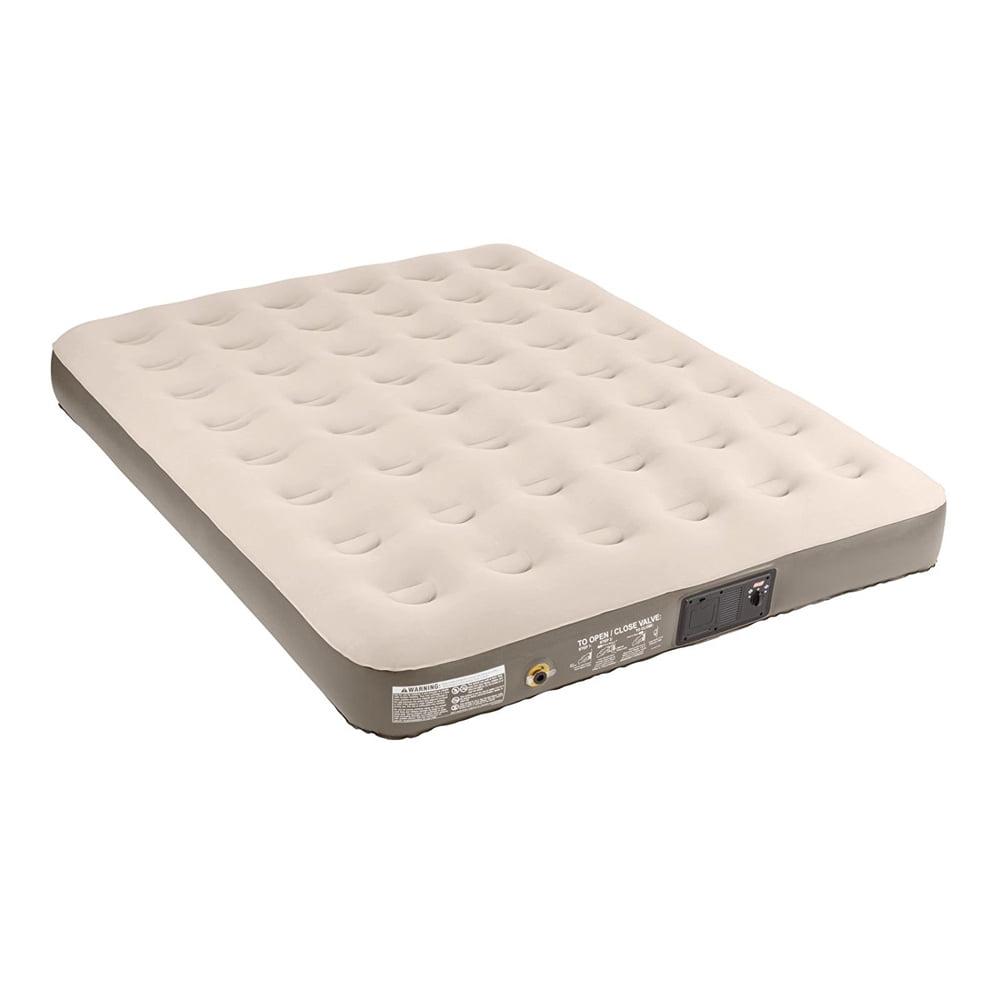 Queen Size Beige Air Mattress with Built-In Pump