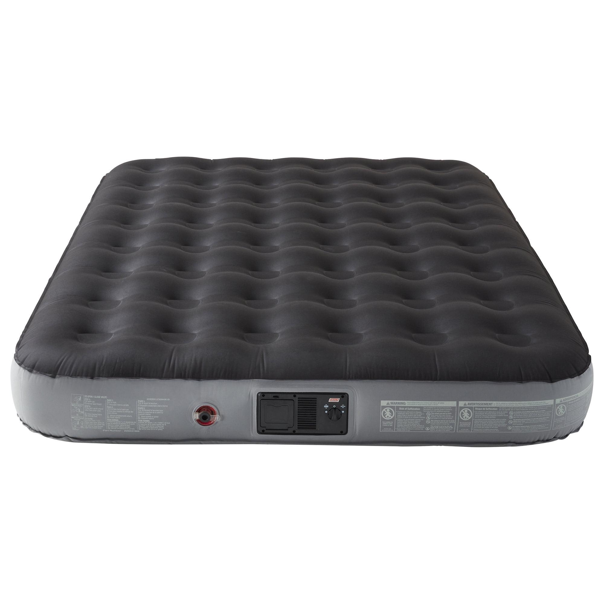 Queen Black and Gray Nylon Airbed with Built-In Pump