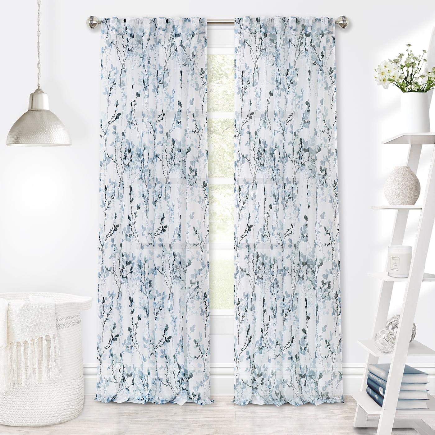 Red Barrel Studio® Molineux Floral Semi-Sheer Tab Top Single Curtain Panel