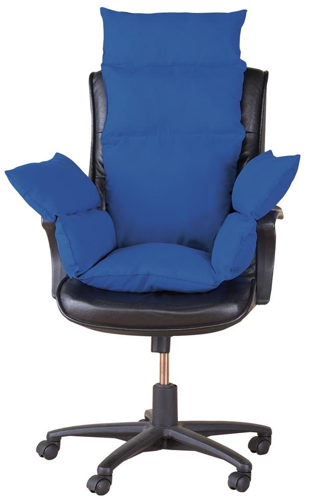 Collections Etc Extra Support Cozy Chair Cushion, Blue