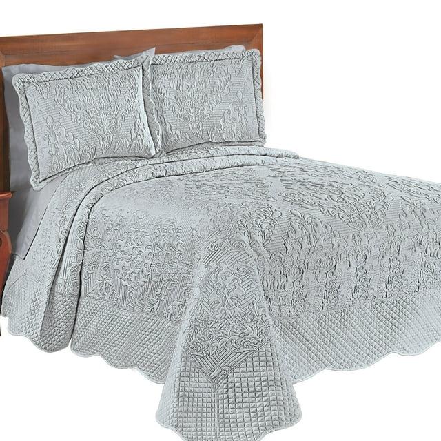 Winston Brands Lovely Victoria Damask Textured Design Oversized Bedspread