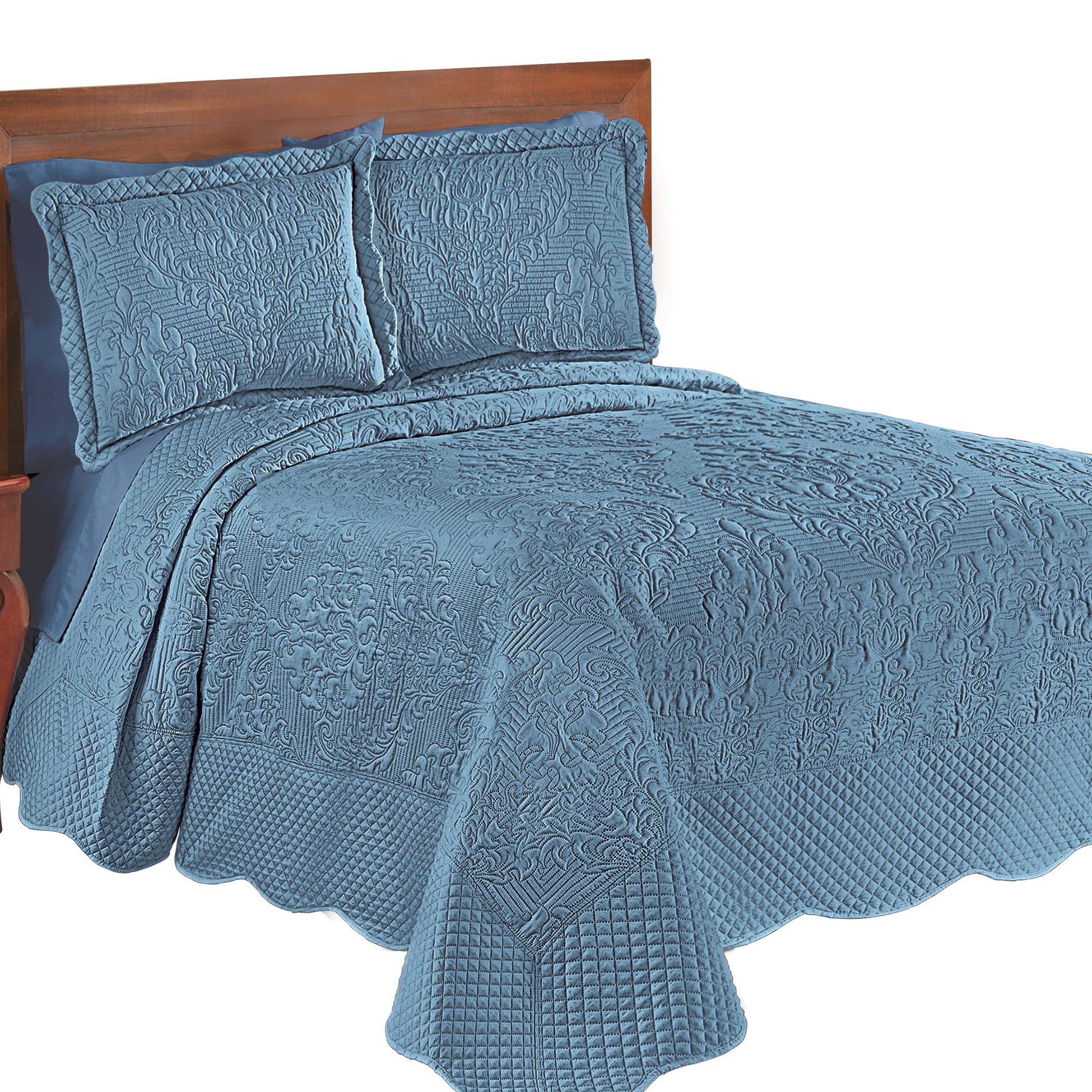 Winston Brands Lovely Victoria Damask Textured Design Oversized Bedspread