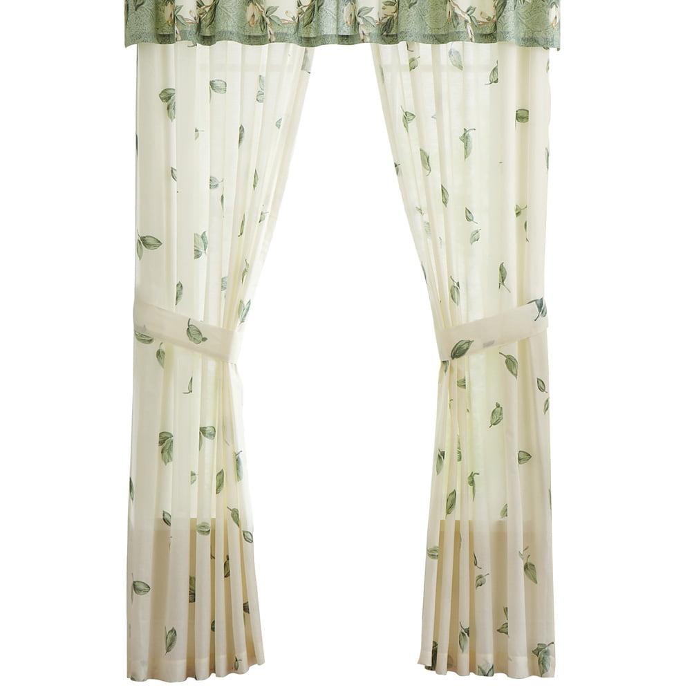 Collections Etc Floral Magnolia Garden Curtain Collection Panel Pair Sage