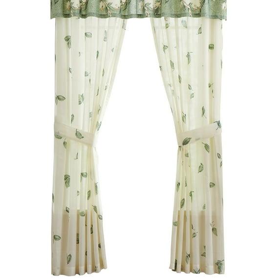 Collections Etc Floral Magnolia Garden Curtain Collection Panel Pair Sage