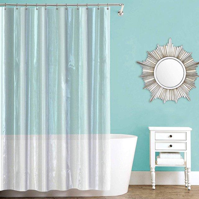 Collections Etc Plastic Shower Curtain Liner Clear