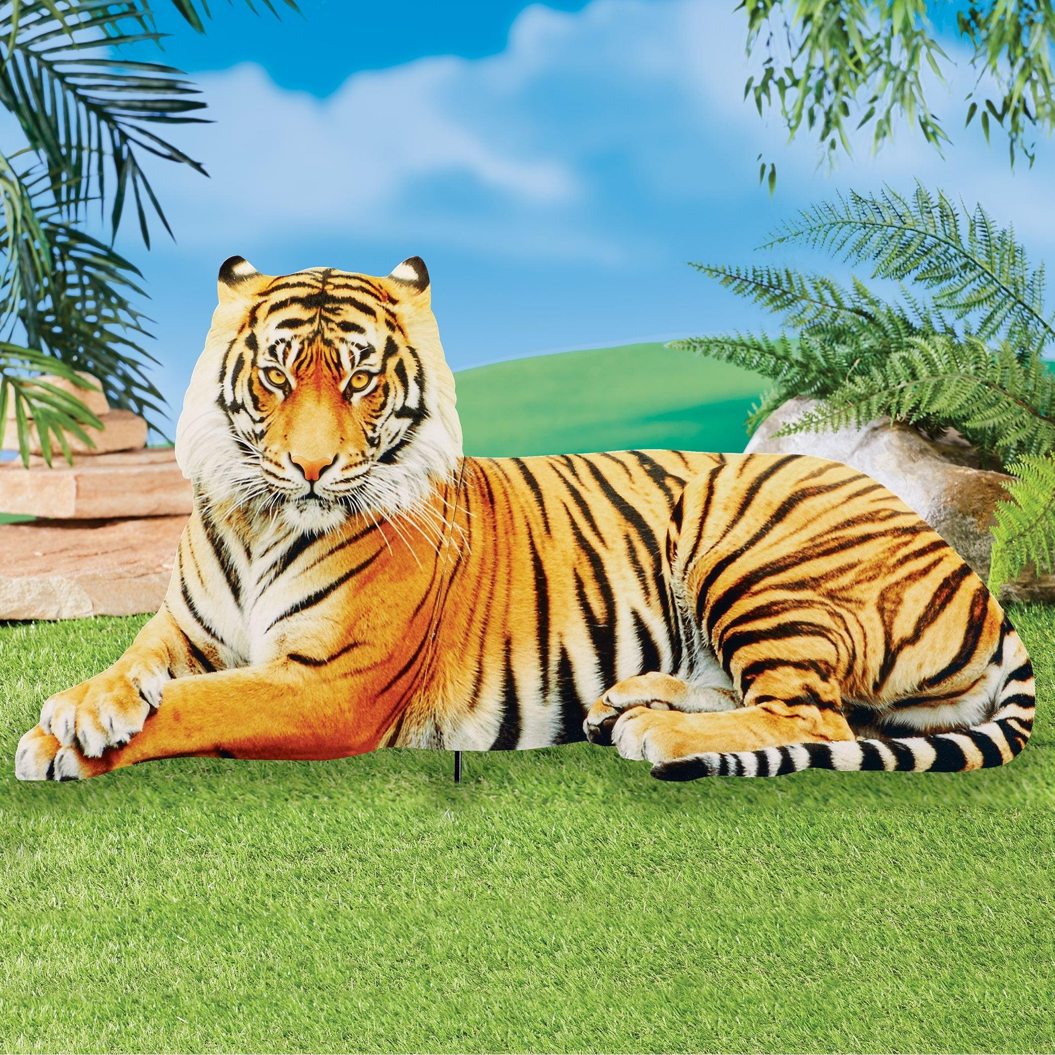 Collections Etc Realistic Laying Tiger Outdoor Garden Stake NO SIZE