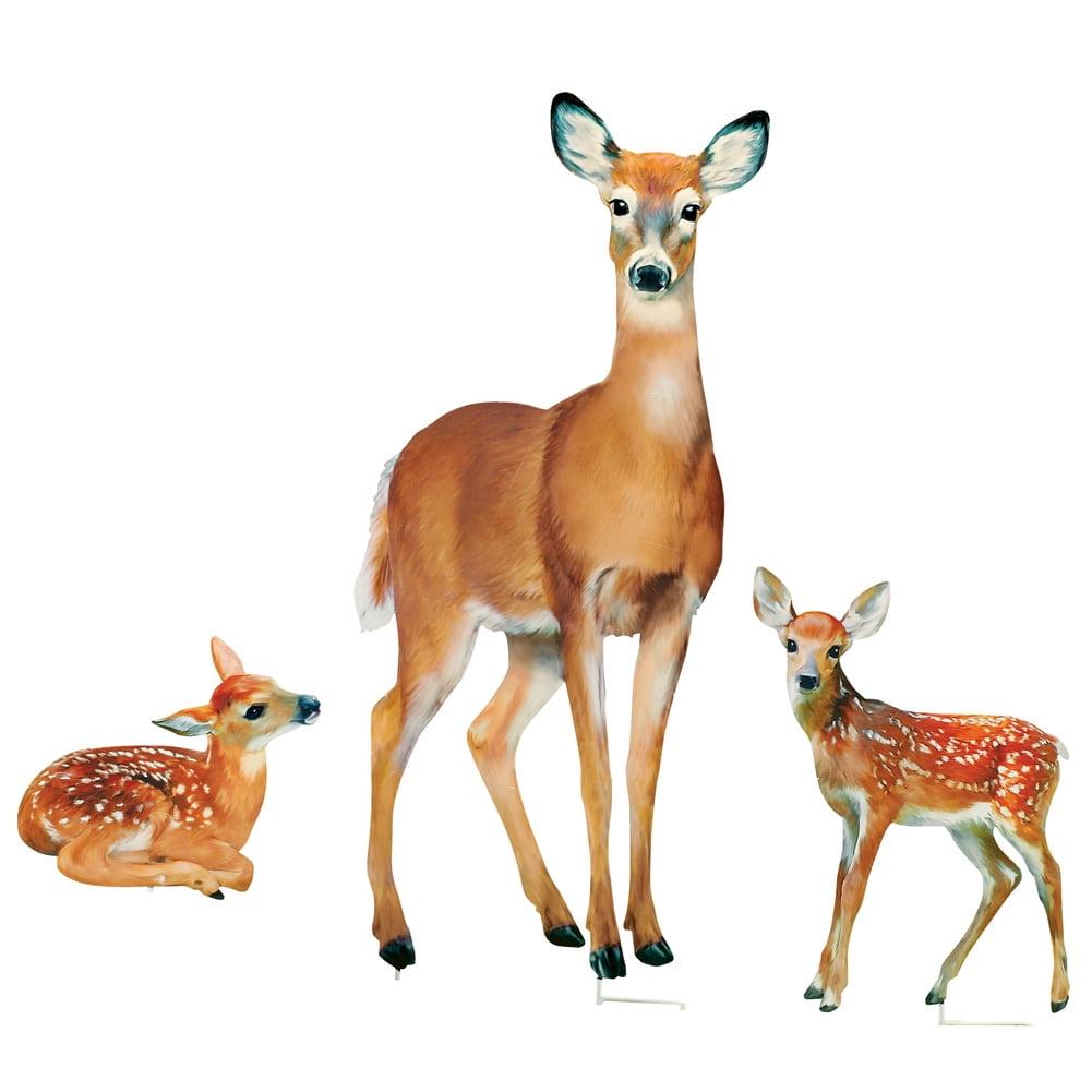 3 Piece Deer Garden stake Set