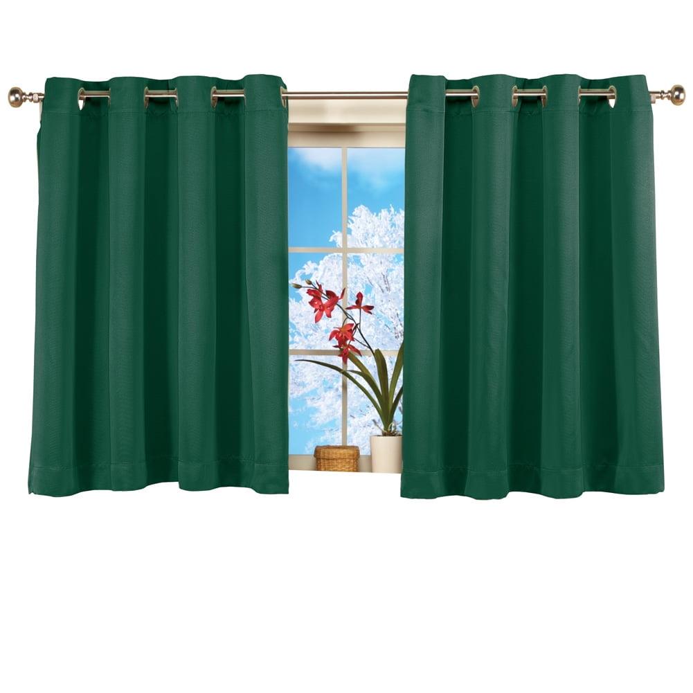 Collections Etc Short Blackout Window Curtain Panel with Easy Open-Close, Single Panel