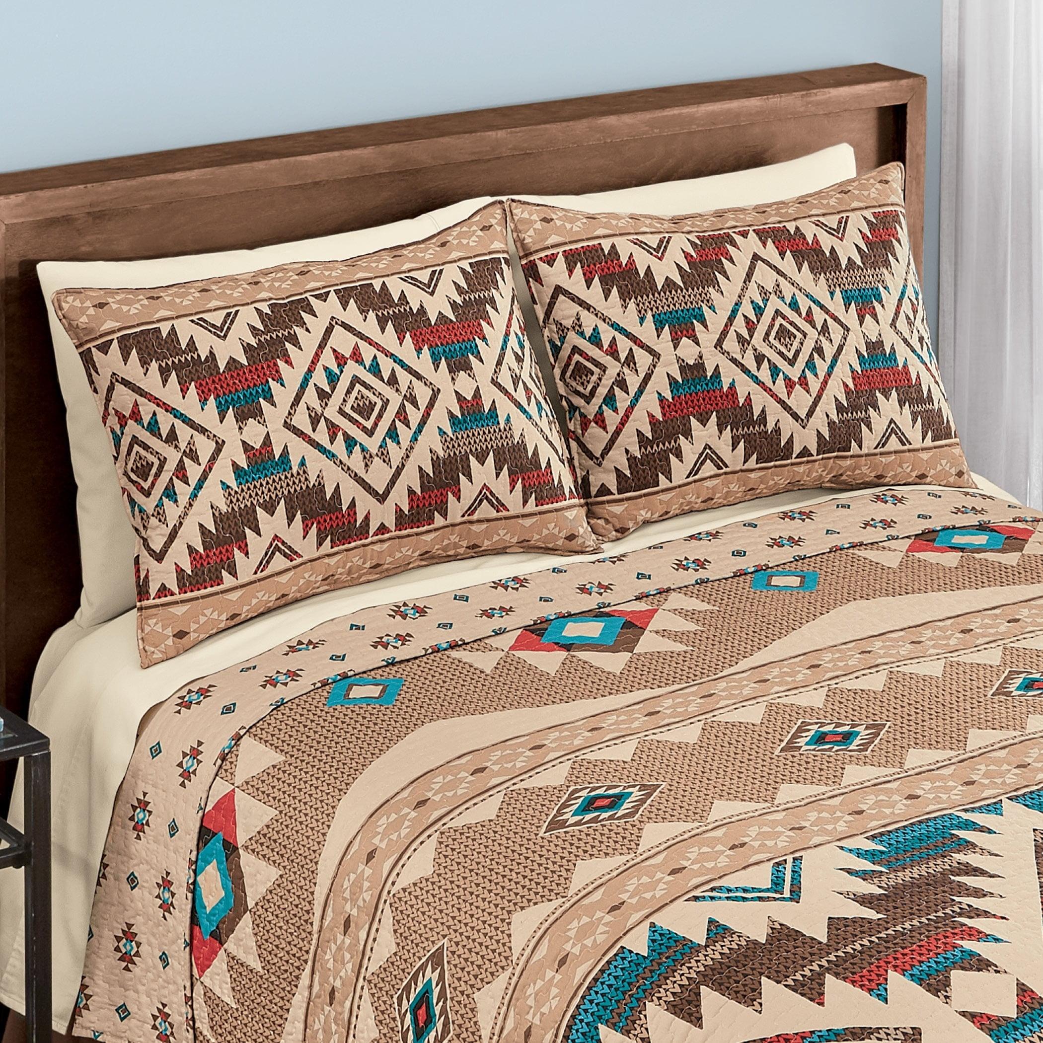 Southwest Geometric Aztec Pattern Microsuede Pillow Sham