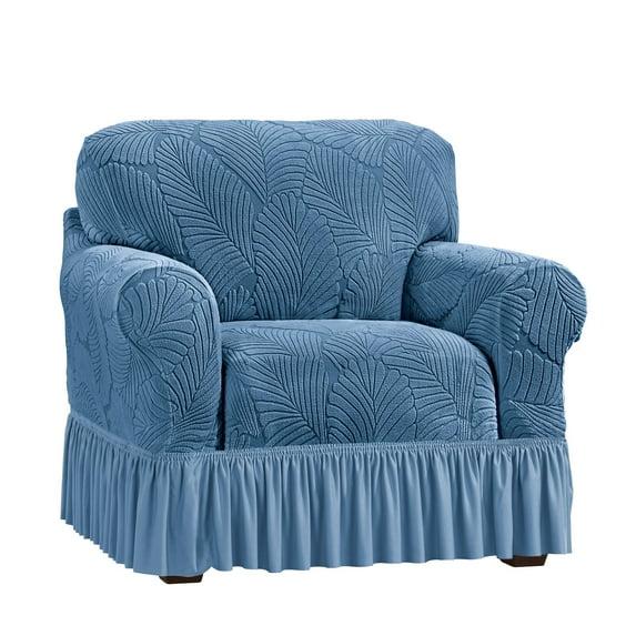 Winston Brands Textured Leaf Design Ruffled Skirt Slipcover