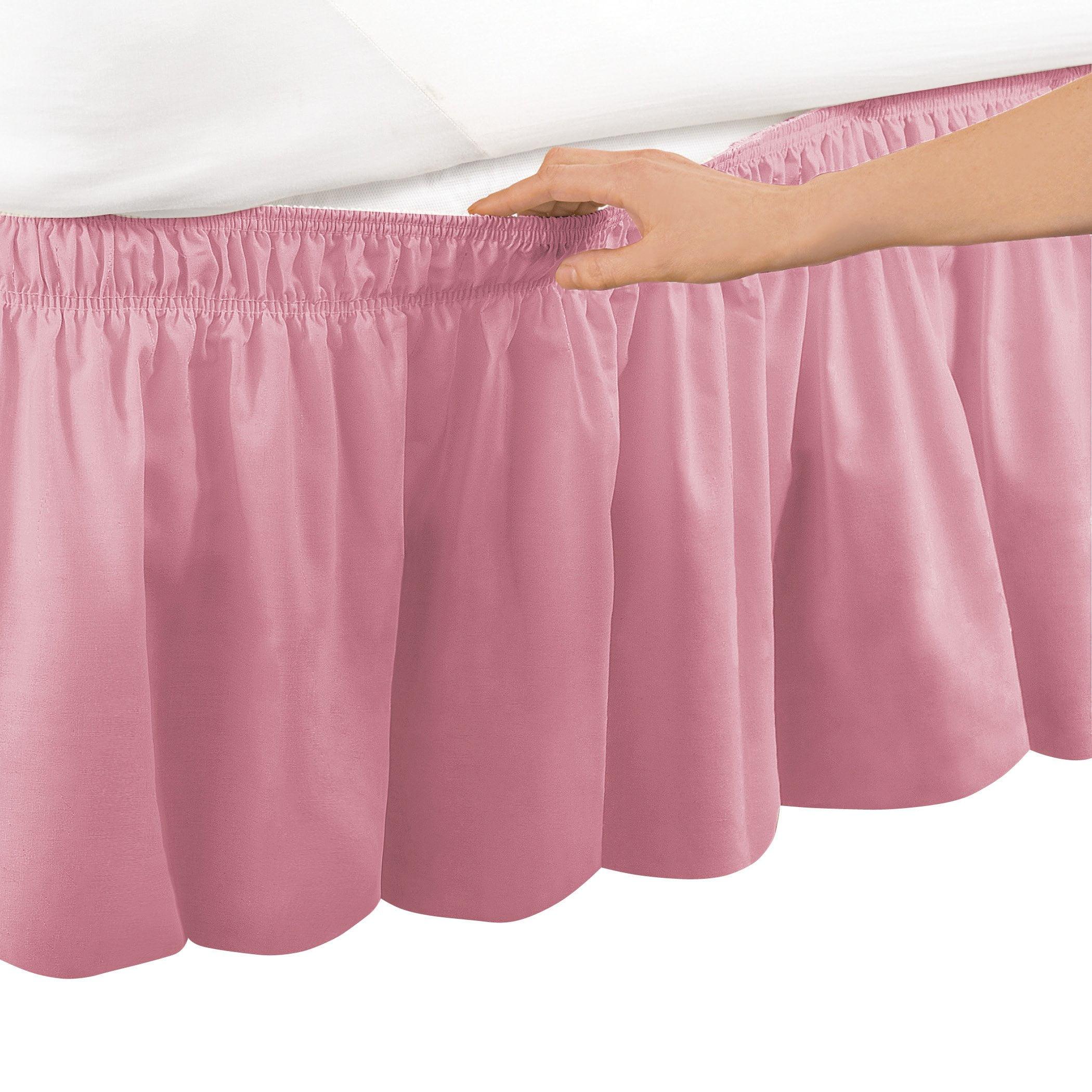 Rose Queen/King Cotton Polyester Elastic Bed Skirt