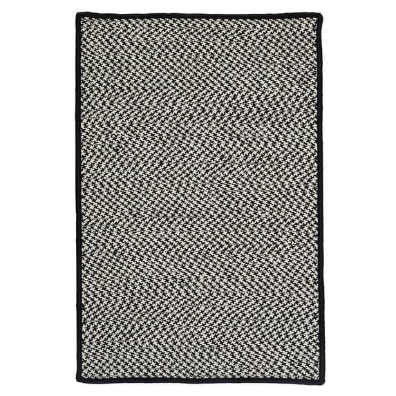 Colonial Mills Outdoor Houndstooth Tweed - Black 10'x13'