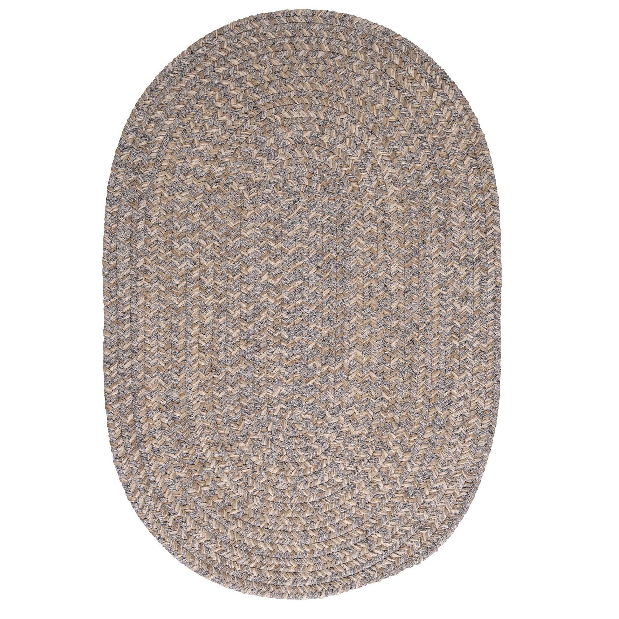 Colonial Mills 5' x 8' Gray And Brown Oval Handmade Braided Area   Throw Rug