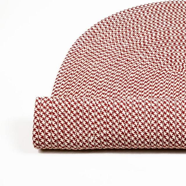 Colonial Mills Milton Houndstooth Tweed -  Red 2' x 4'