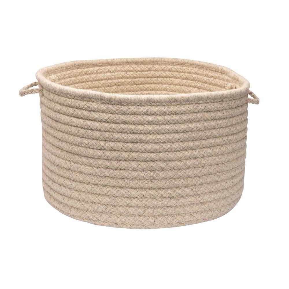 Colonial Mills Natural Wool Houndsdtooth- Cream 24"x14" Utility Basket