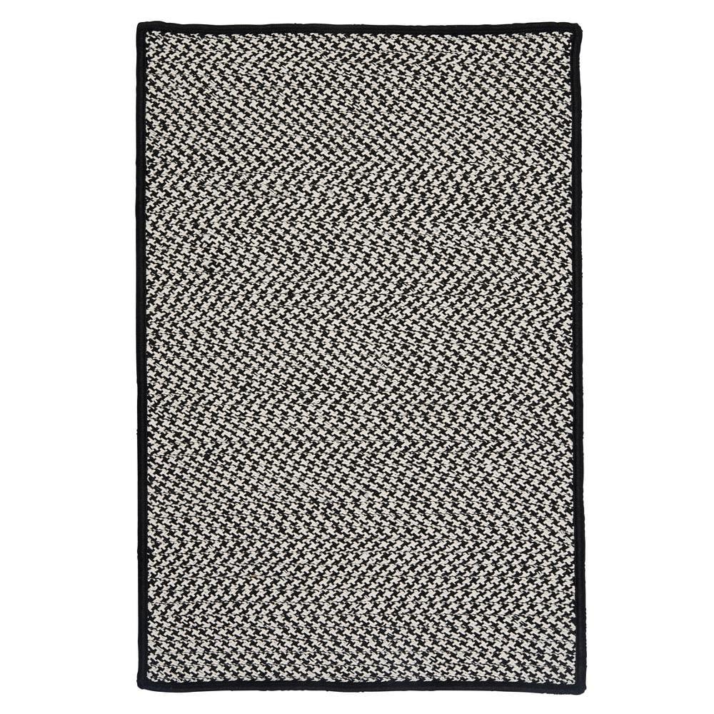 Ashvith Houndstooth Indoor/Outdoor Reversible Area Rug - Black