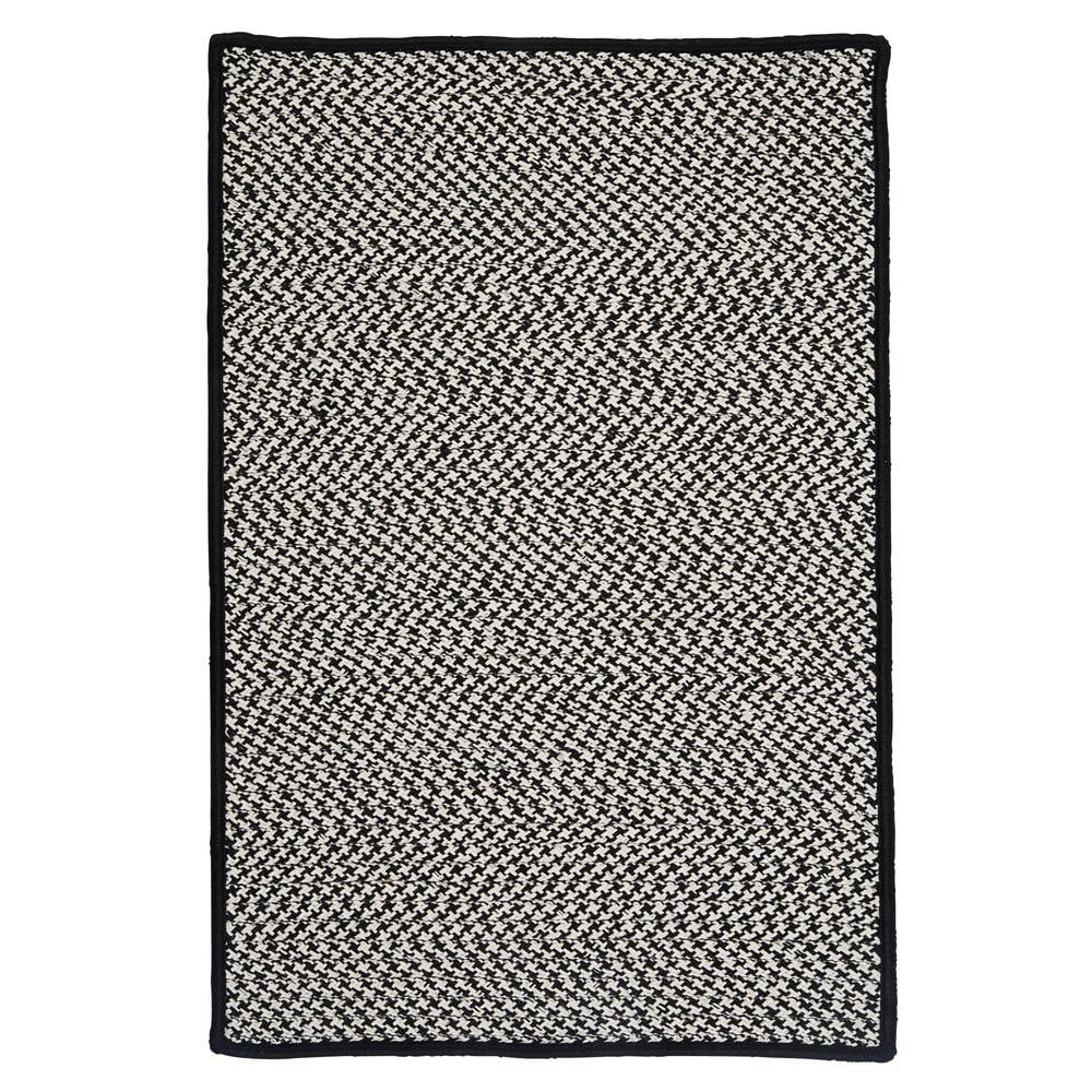 Colonial Mills Outdoor Houndstooth Tweed - Black 4' square