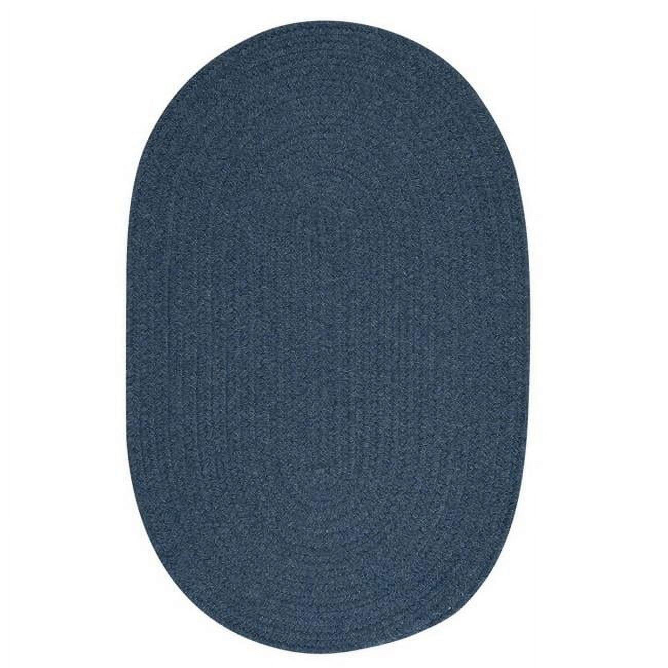Federal Blue Oval 3' x 5' Braided Wool Blend Rug