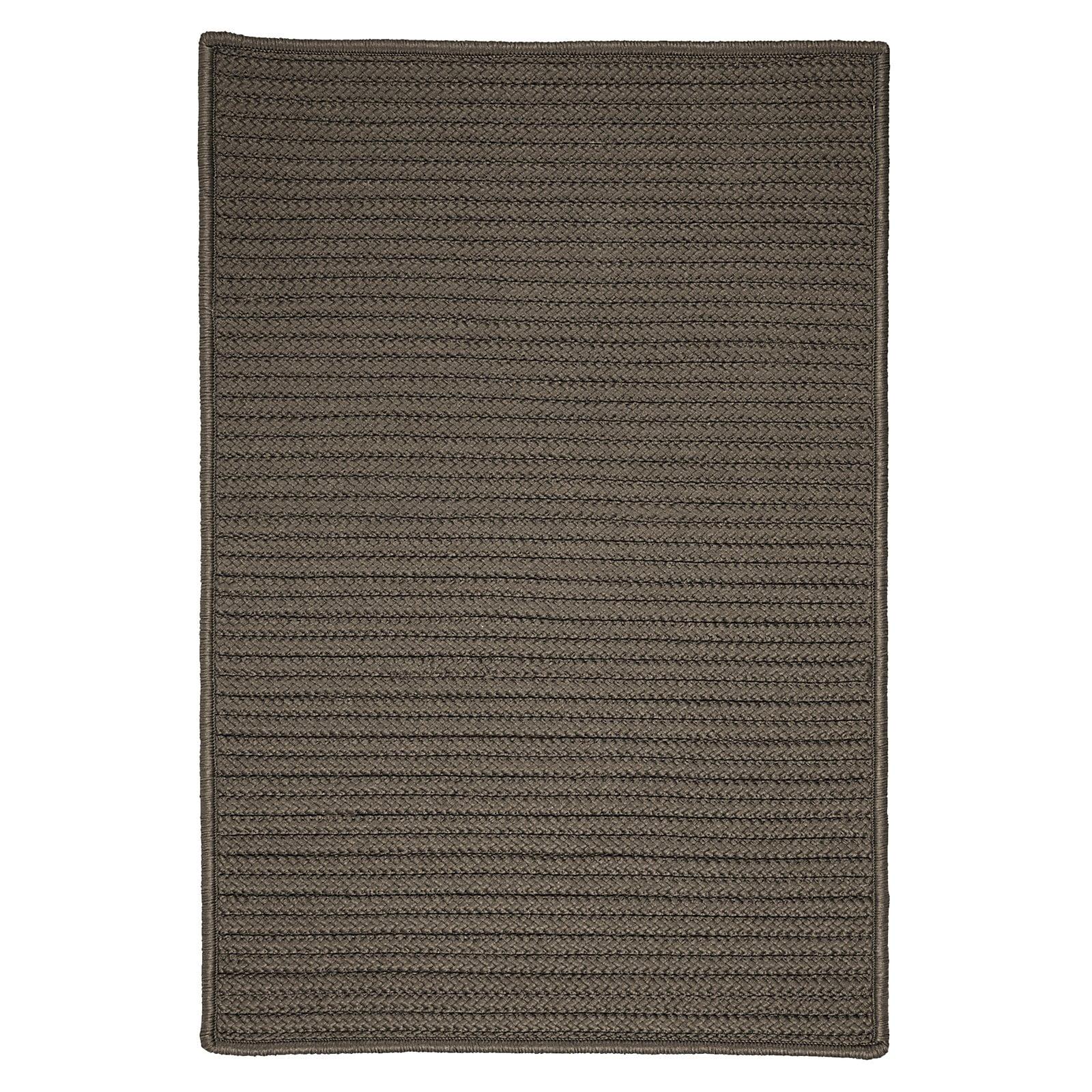 Gray Braided Reversible Synthetic 5' x 8' Outdoor Rug