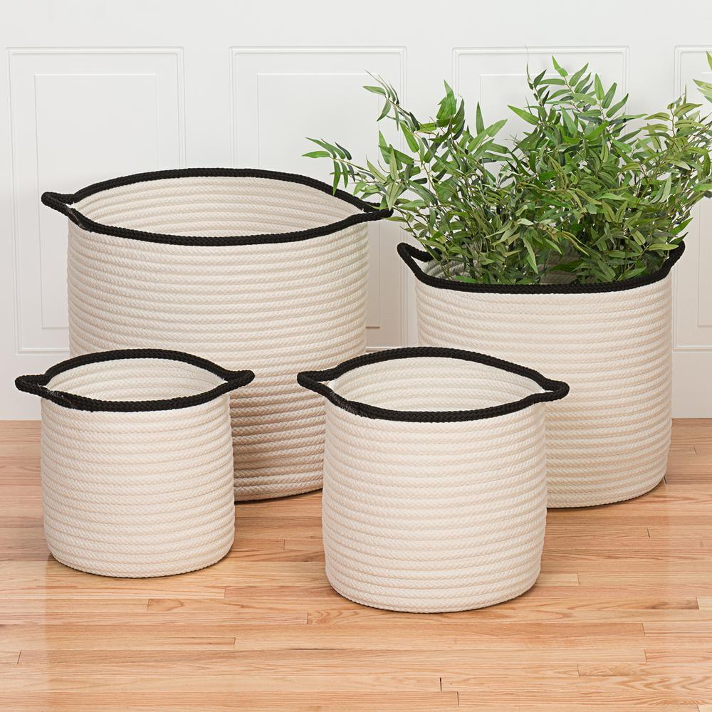 White Polypropylene Round Indoor/Outdoor Basket 20" x 20" x 18"