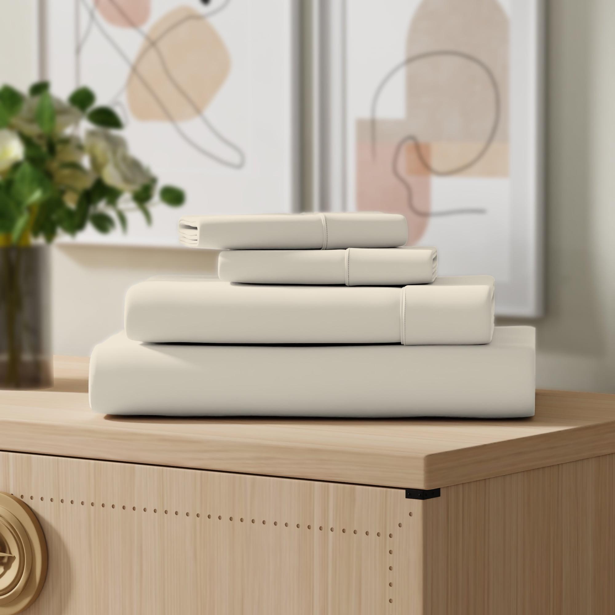 Color Sense 100% Cotton Lightweight Percale Weave Sheet Set