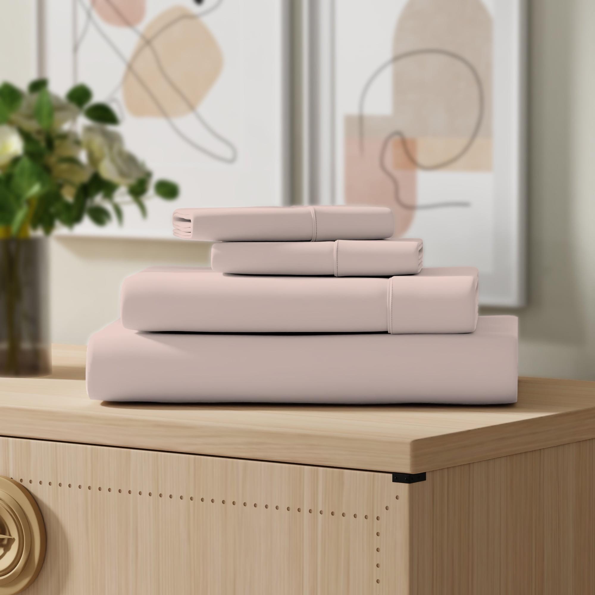 Blush Full Cotton Percale Sheet Set