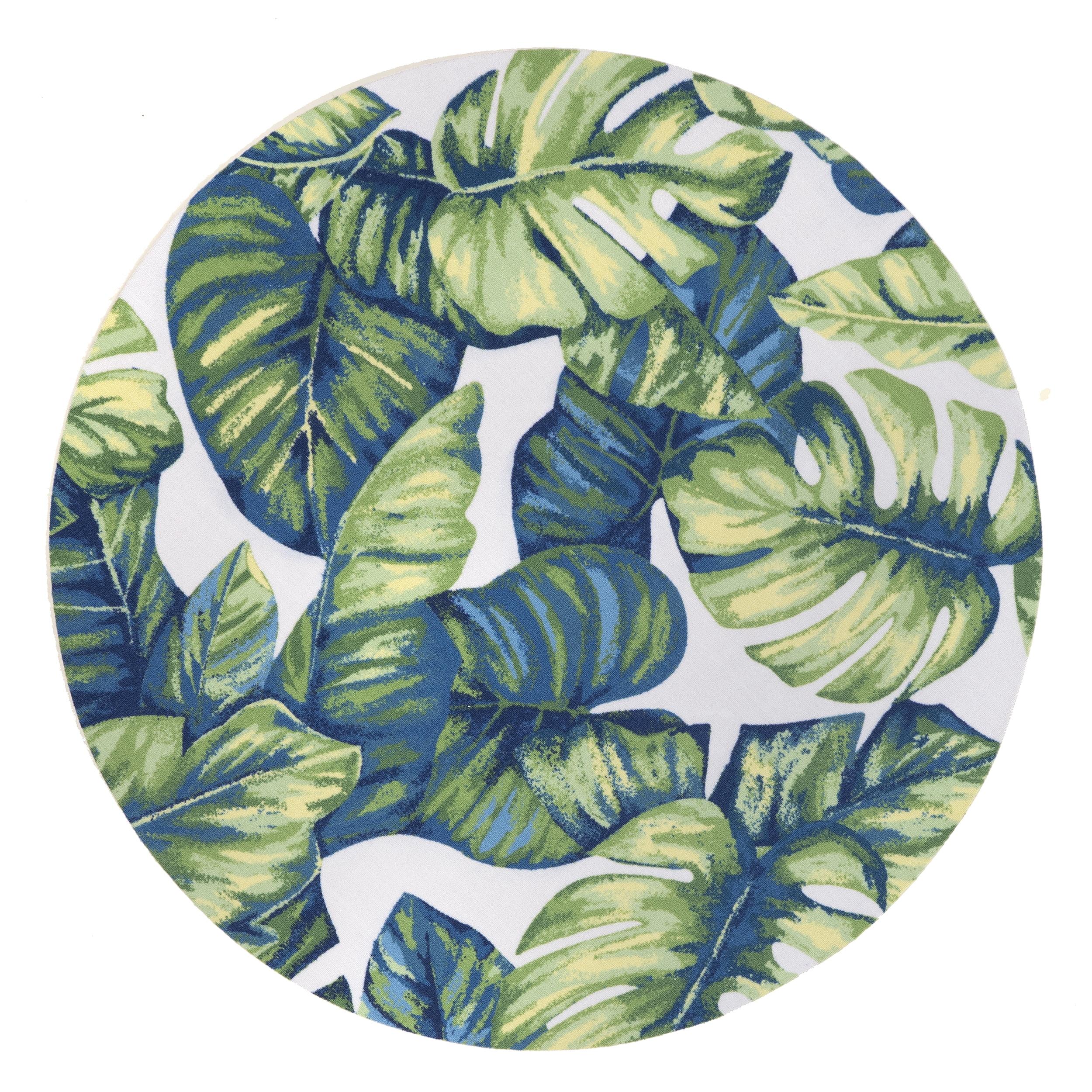 Nuloom Lisa Floral & Paisley 4 Round Indoor/Outdoor Accent Rug for Living Room Patio Deck Front Porch Entryway Kitchen, Green Multicolor/Ivory