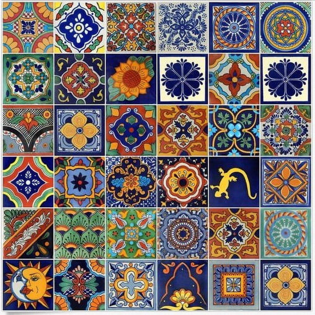 Handpainted Multicolor Ceramic Wall Tiles for Kitchen and Bathroom