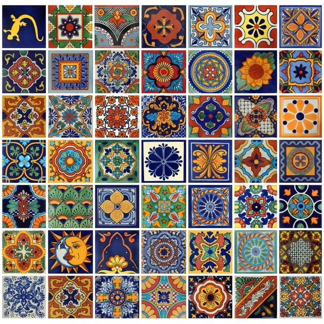 Handpainted Multicolor Ceramic Wall Tiles for Kitchen and Bathroom