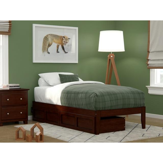 Twin Colorado Bed with USB Turbo Charger, 2 Underbed Drawers - AFI: Hardwood, No Box Spring Required
