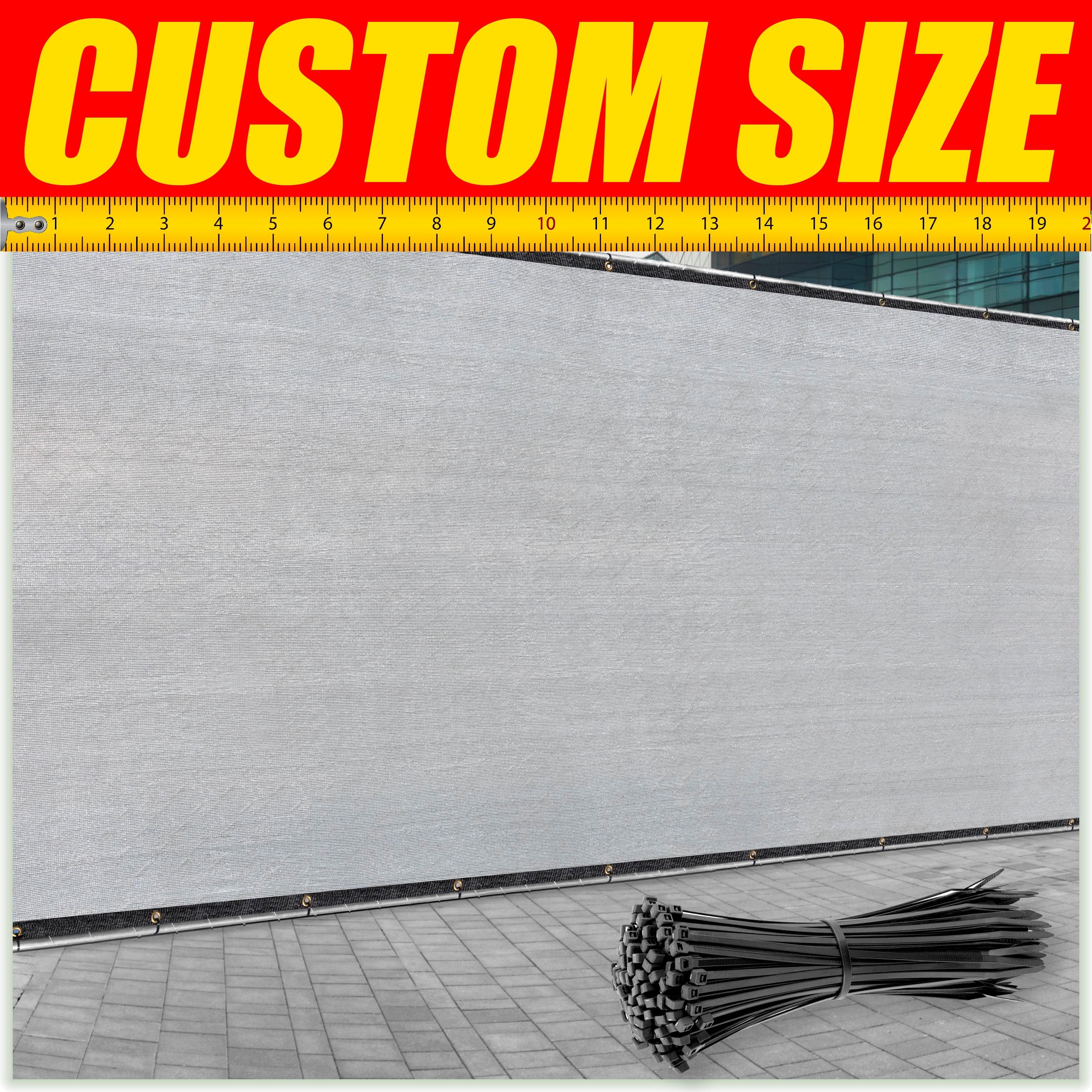 Colour Tree 50' x 8' Grey Polyethylene Outdoor Panel Privacy Screen