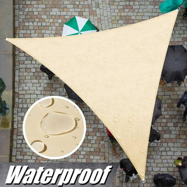 ColourTree Colourtree Triangle Waterproof Sun Shade Sail With Installation Winch Kit