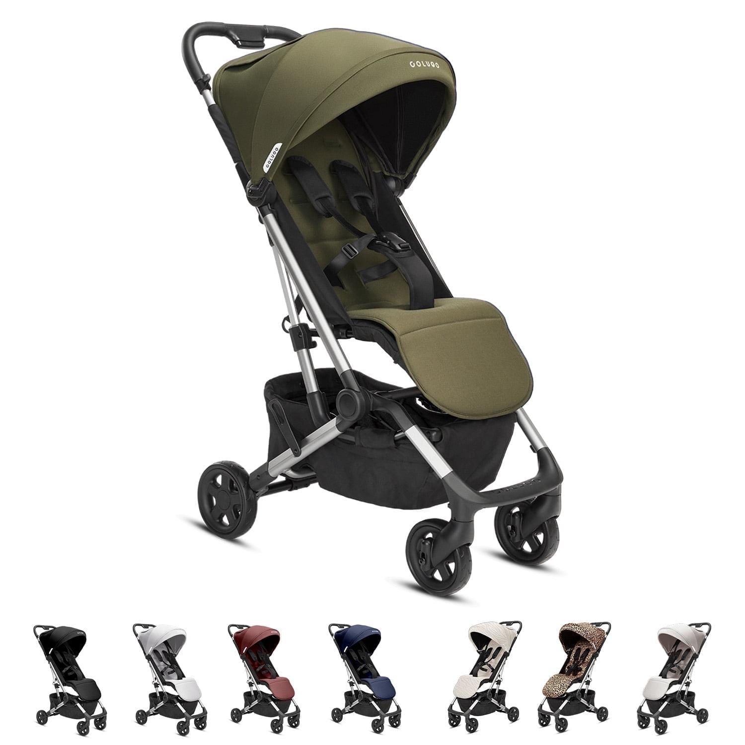 Olive Compact Lightweight Travel Stroller with Sun Canopy