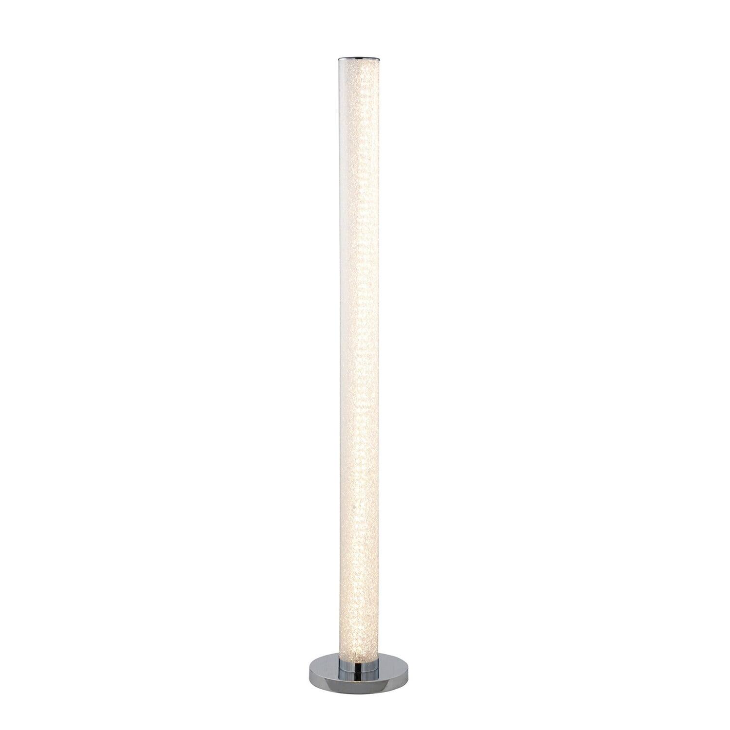 Column Style Floor Lamp with Sandrock Acrylic Tube, Clear