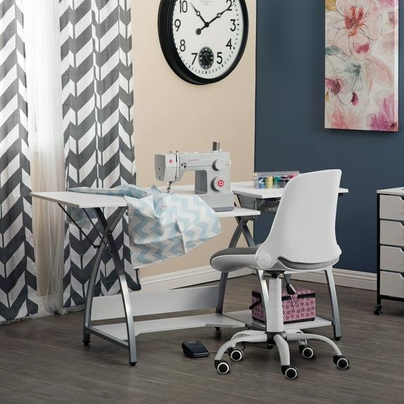 56.75'' x 23.5'' Sewing Table with Sewing Machine Platform