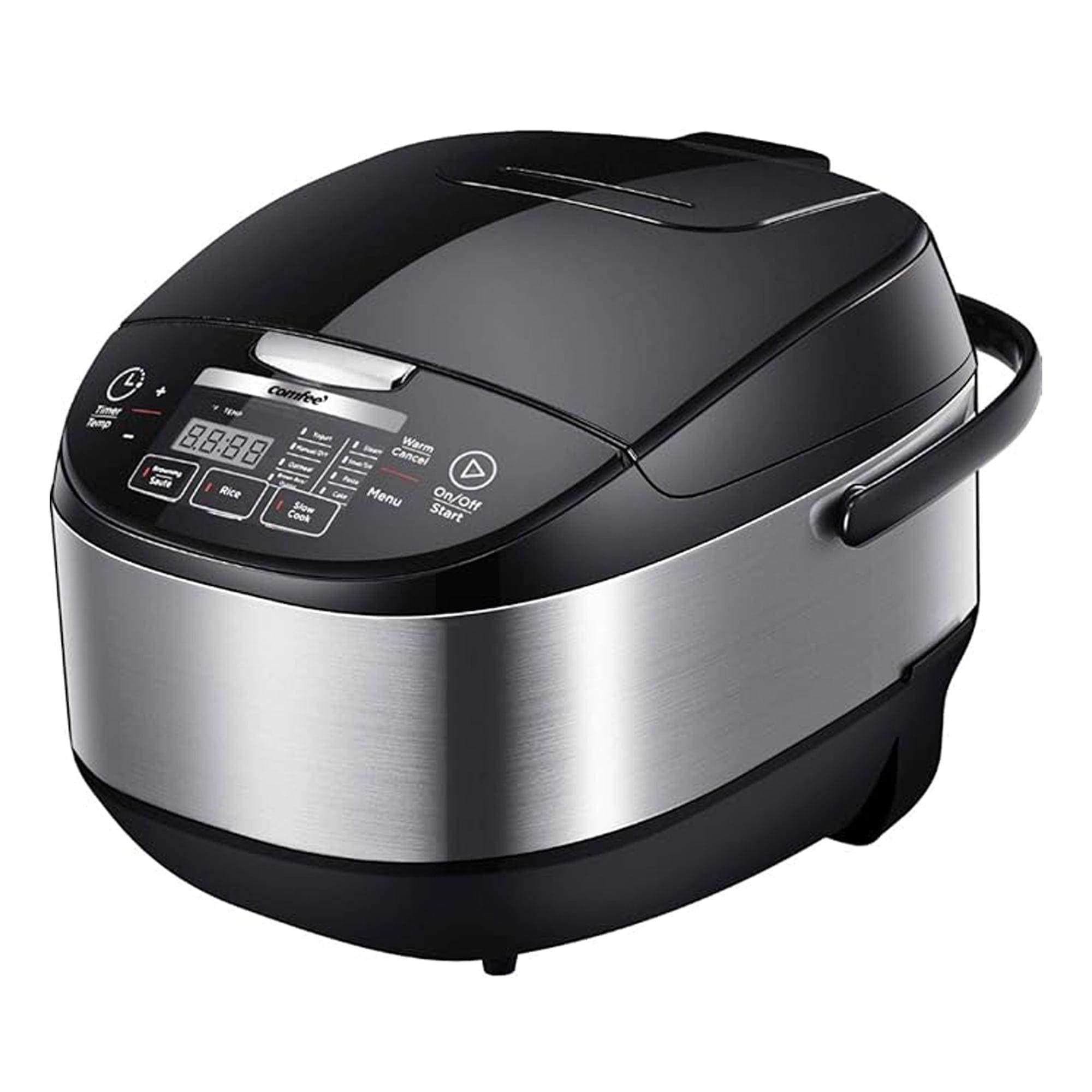 Comfee Multi-Function 10-Cup Electric Rice Cooker, Black - 11 Digital Cooking Programs