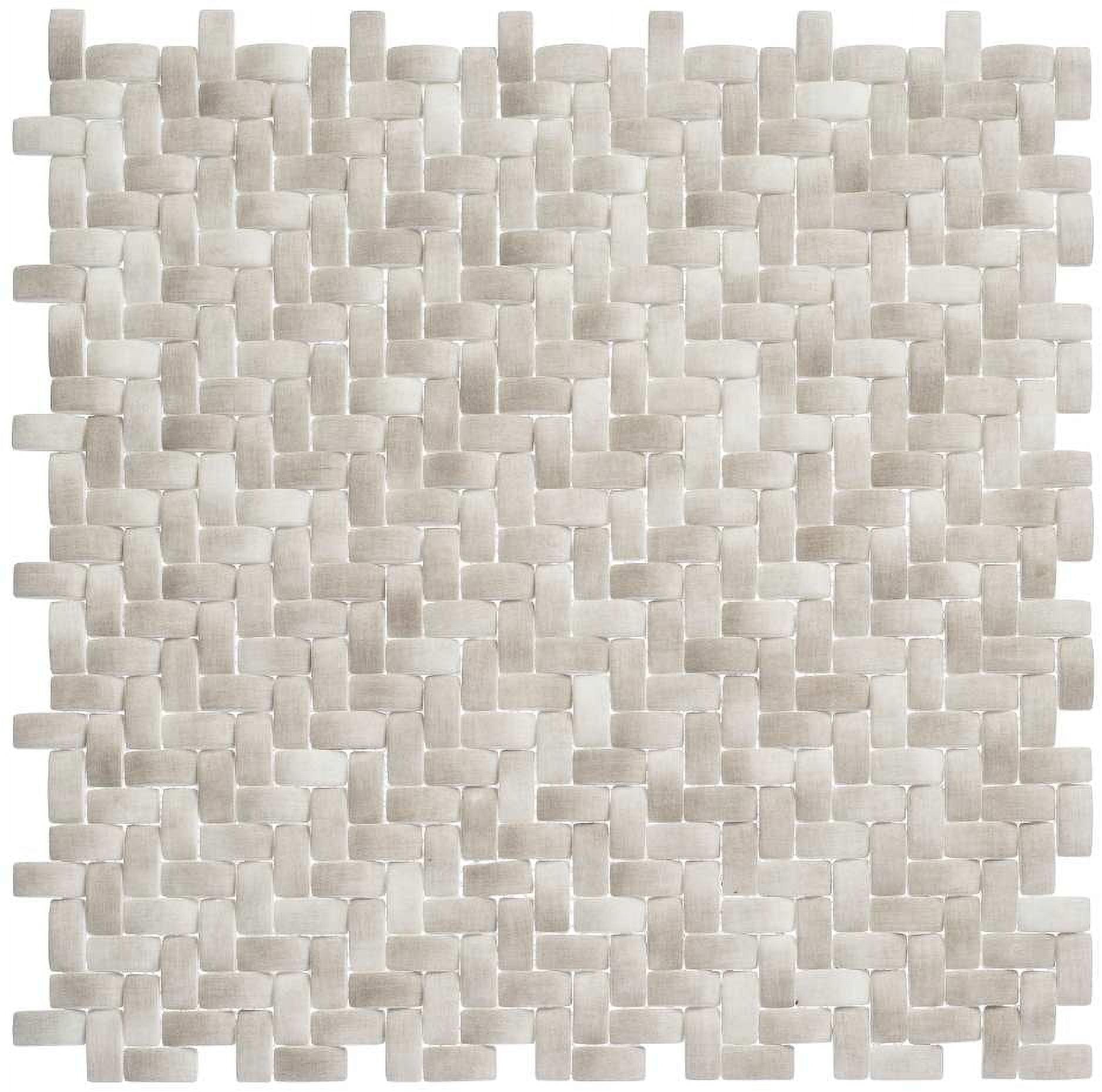 Comfort 0.5" x 1" Glass Herringbone / Chevron Mosaic Kitchen Backsplash and Wall Tile