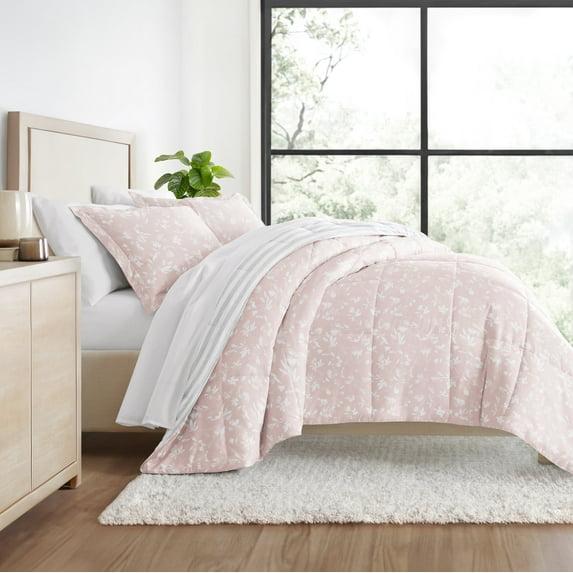 Becky Cameron Down Alternative Pressed Flowers Reversible Comforter Set