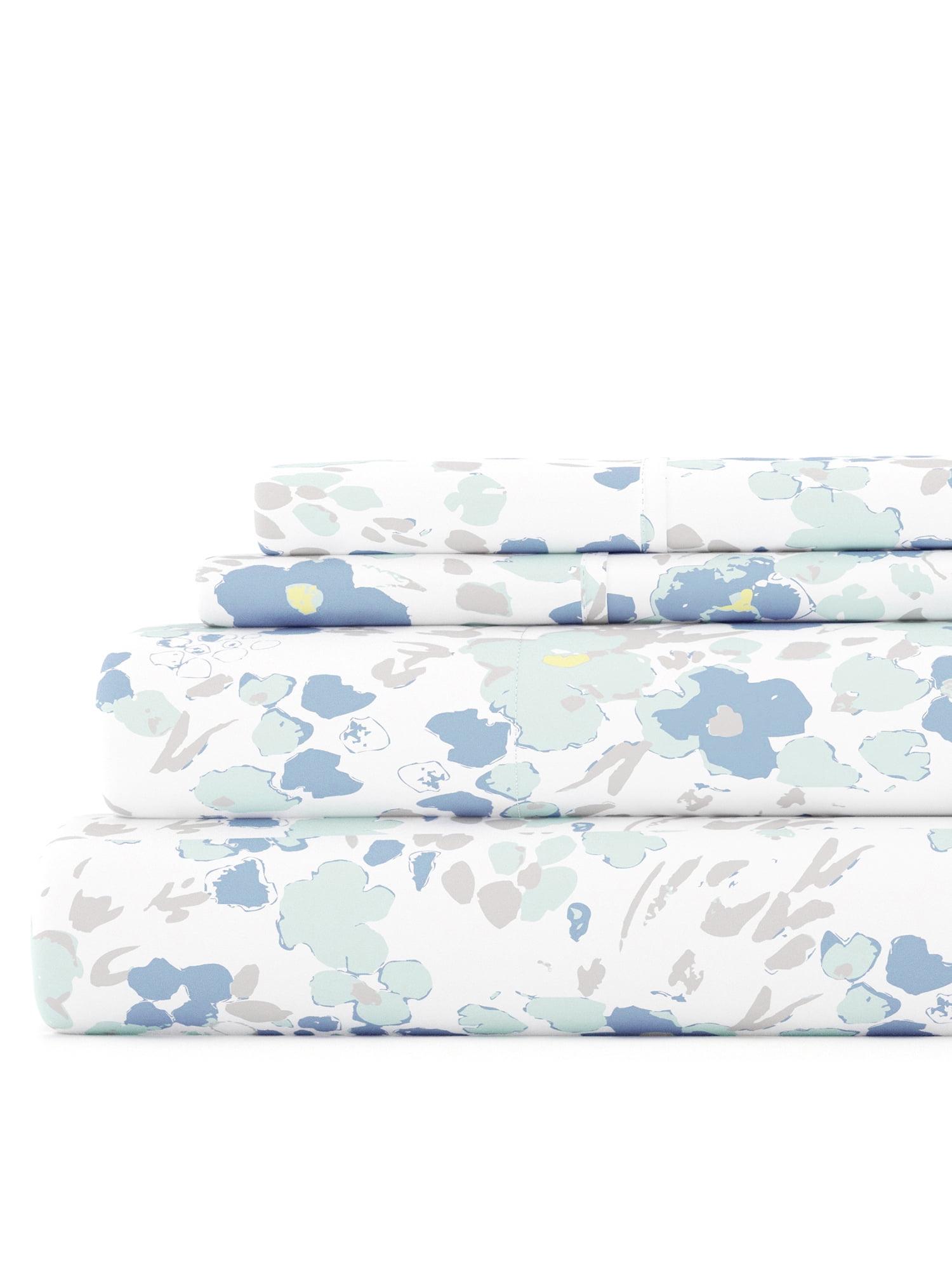 IEnjoy Home Violets Pattern Microfiber Sheet Set