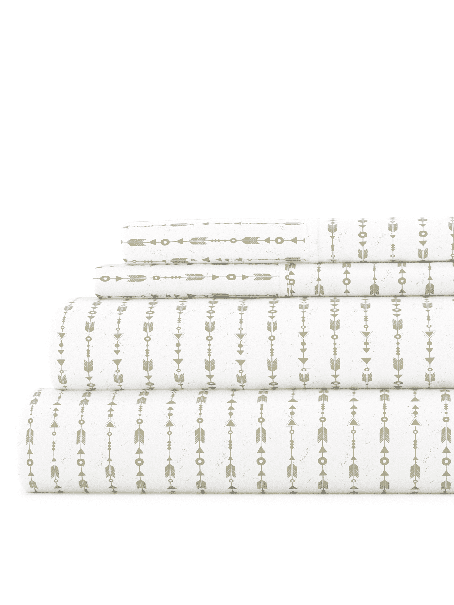 Home Beaded Arrows Striped Pattern Microfiber Sheet Set
