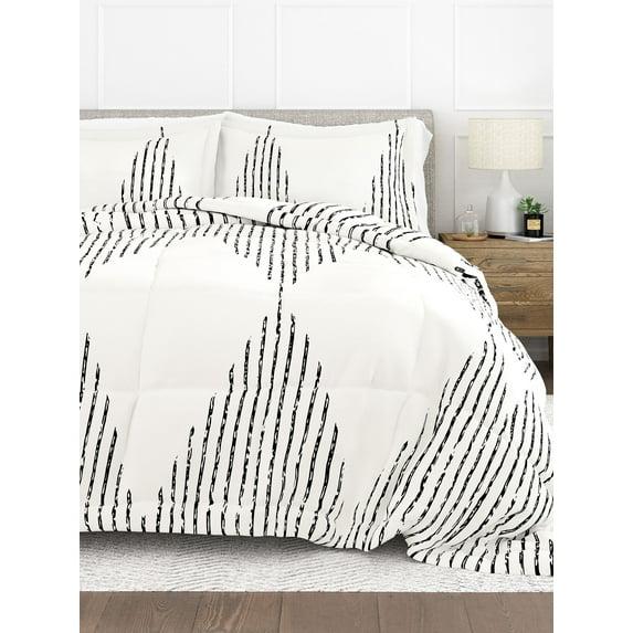 Becky Cameron Soft Diamond Stripe Down-Alternative Comforter Set
