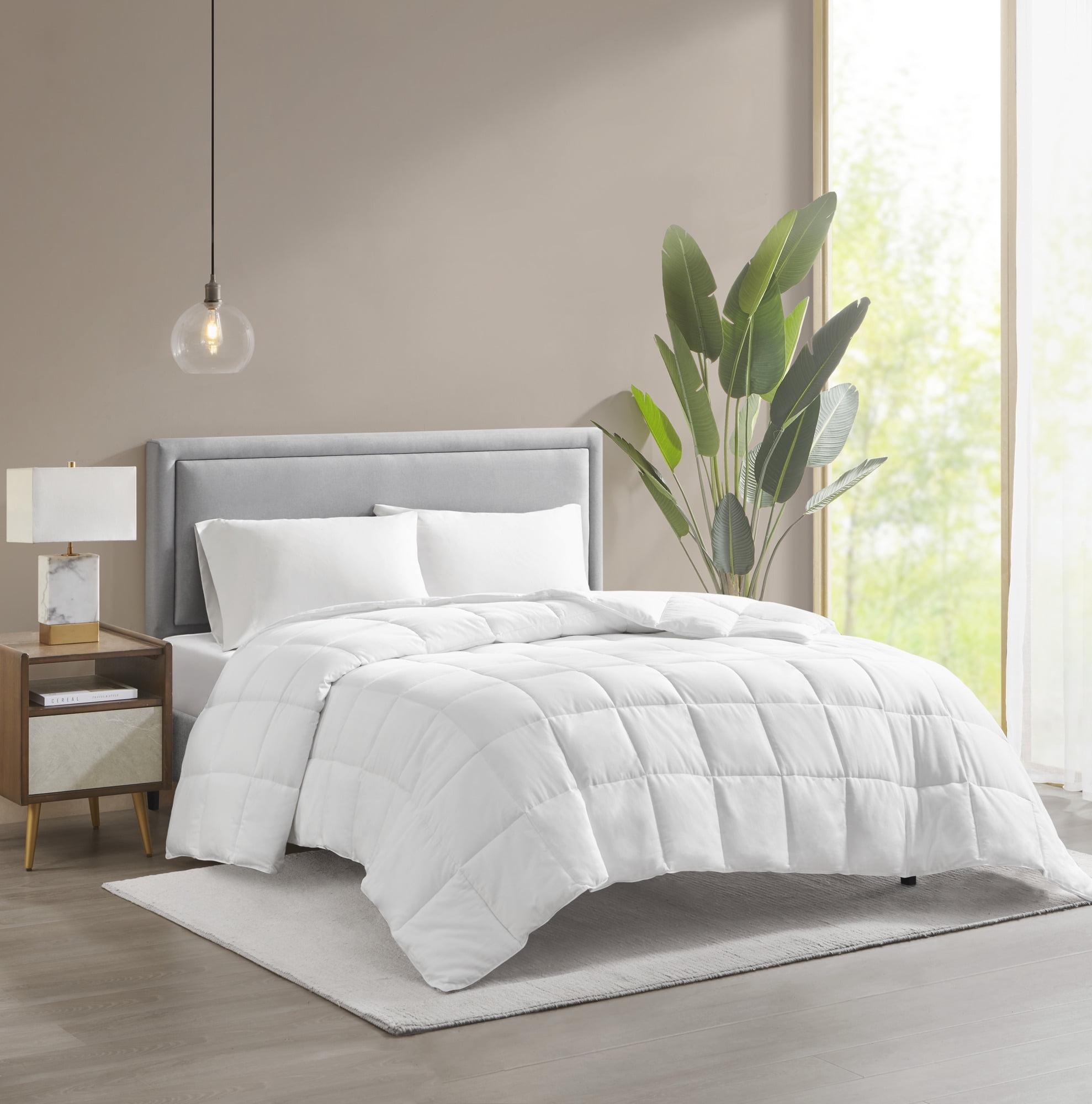 Cotton Sateen Down Alternative Comforter Level 2 Warmer 3M Thinsulate Warmer (Full/Queen) White