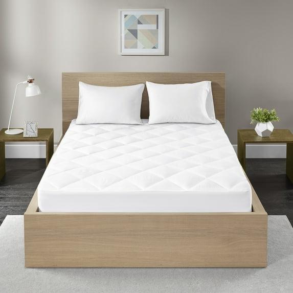 Madison Park California King Ensure 300 Thread Count Cotton Sateen Waterproof Mattress Pad: Hypoallergenic, Quilted