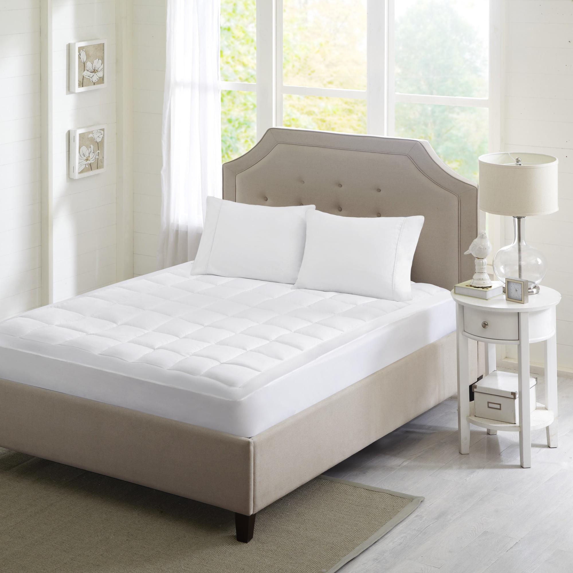 Ultra-Soft White Microfiber Twin XL Mattress Pad